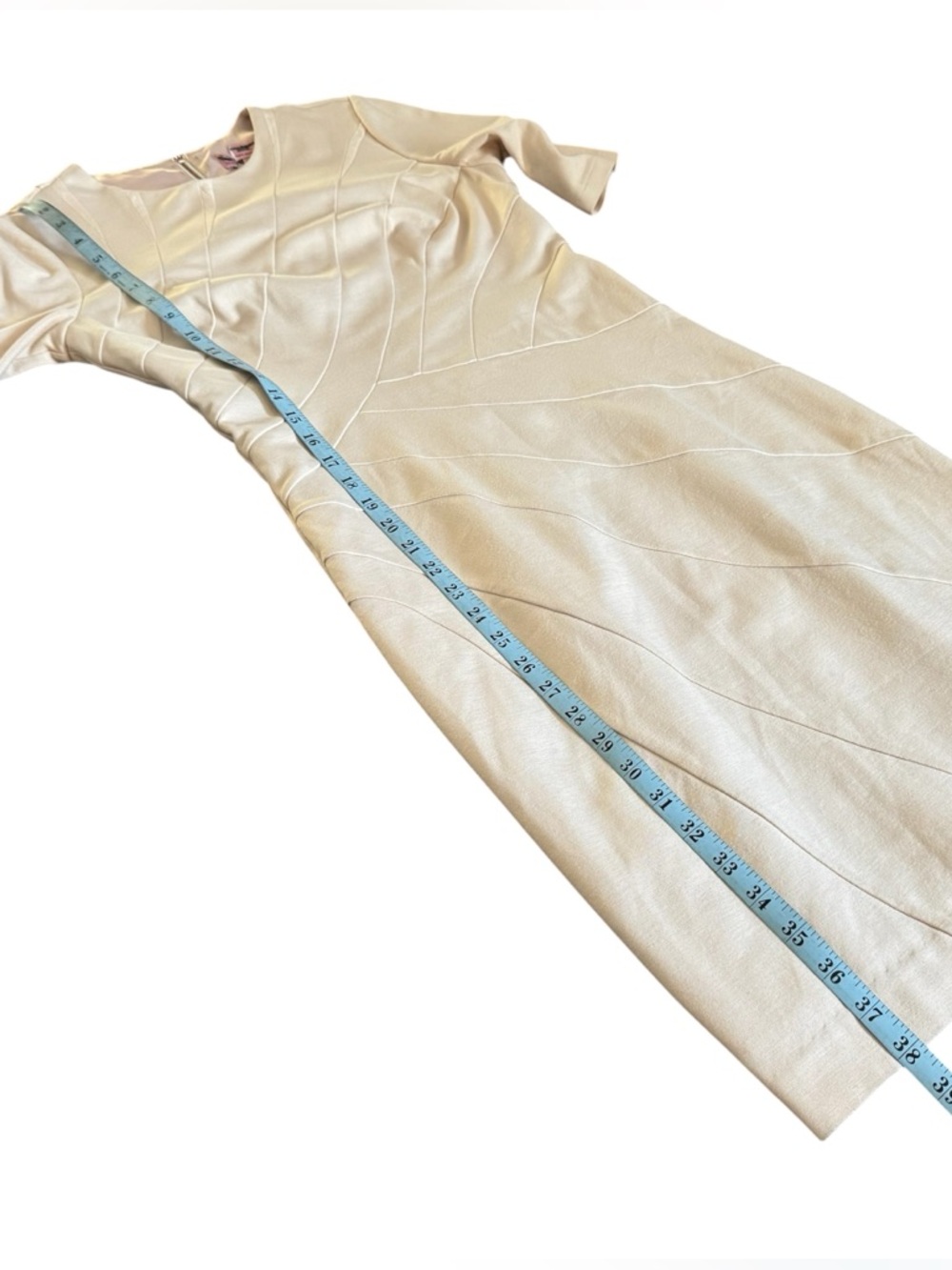 Ted Baker Corie Seam Detail Dress Blush Pink Bodycon Bandage Size Small - Picture 12 of 13